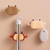Cartoon Punch-Free Crab-Shaped Mop Clip Durable Non-marking Mop Holder For Bathroom