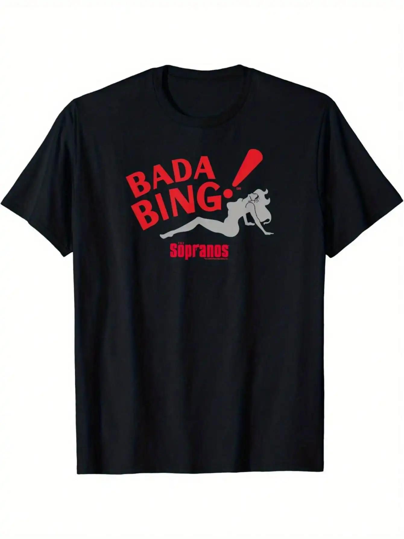 

Мужская футболка Bada Bing, повседневная, черная, из хлопка, с красно-белым графическим принтом, дышащая, с круглым вырезом и коротким рукавом. S