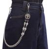Punk Metal Skull Cross Pendant Belt Chain For Men And Women