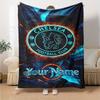 Chelsea Fc Football Player Personalized Text Blanket Cozy Customizable Blanket Warmthful Decor Versatile for Living Room Chair Sofa Nap