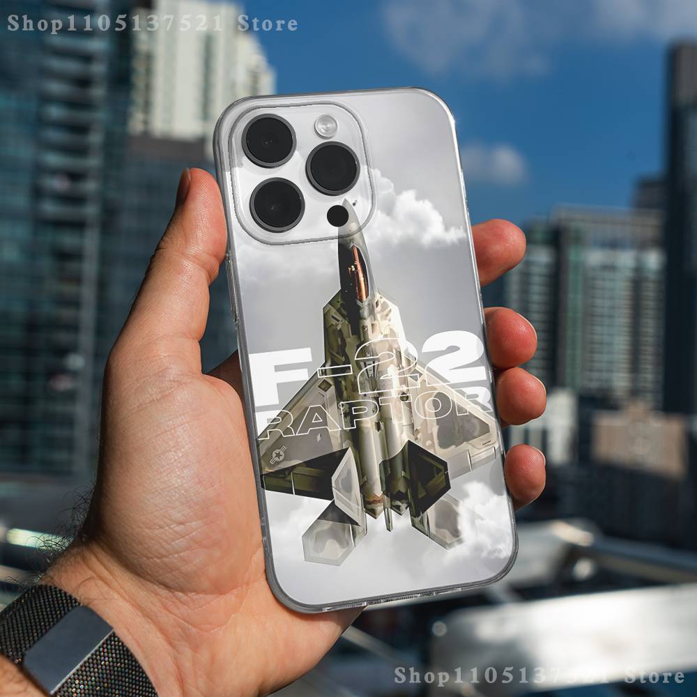 

Fighter Plane F-F-22 S-SU-57 Phone Case iPhone17 16 15 14 13 12 11 Pro Max Plus Mini Clear Full Back Cover Silicone Soft Shell iPhone13PROMAX