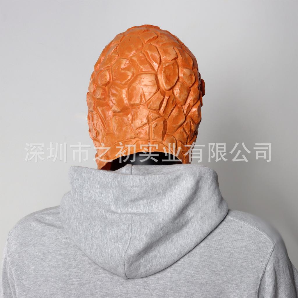 Horror Movie Fantastic Four Stone Man Latex Mask Headgear Gloves Halloween Cosplay Role-playing Props