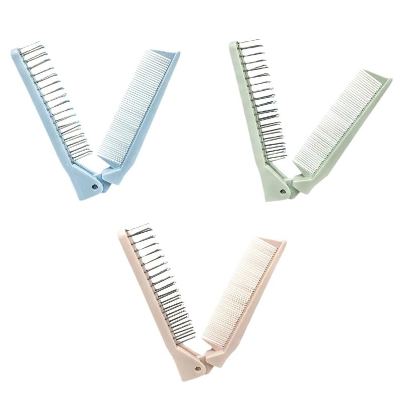 Dwufunkcyjny Składany Grzebień Podróżny Antystatyczny Narzędzie do Włosów Kręconych Miękkie Zęby Rozczesywanie Przenośny Dla Dziewcząt Akcesoria do Stylizacji Włosów