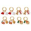 Christmas Wind DIY Pendant Earrings Stainless Steel Gold-plated Fun Pendant Combination Earrings Jewelry Women