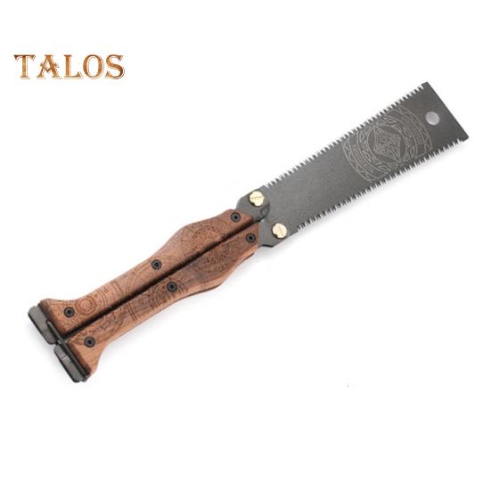 

Складная ручная пила с деревянной ручкой, острым лезвием, двухсторонними зубьями, портативная легкая мини-пила для деревообработки A