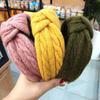 Gestricktes Knoten-Stirnband Koreanisches Stirnband Retro Hochwertig Gedrehtes Woll-Kopfschmuck Einfache Haarnadel mit breiter Krempe