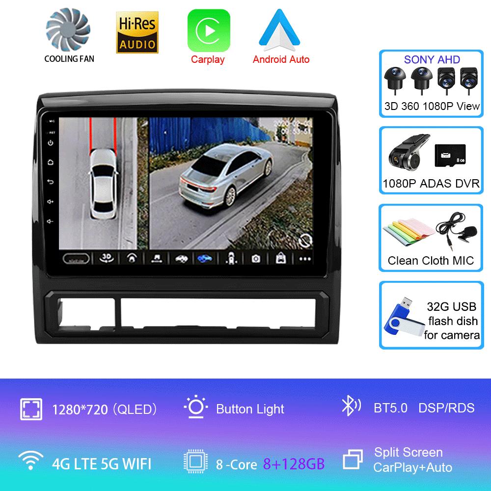 Car Radio Android 14 Carplay Auto 4G+WIFI For Toyota Tacoma 2 N200 Hilux 2005-2015 Navigation GPS Multimedia Video Player Stereo