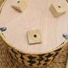 Wood Legged Gourd Grass Plant Stand for Indoor Outdoor Display Hand Woven Planter Basket Flower Pots Storage Container