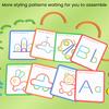 1 Set Wooden Stick Ring Puzzle Toy Kids Colorful Blocks Puzzle Matching Game Focus Training Toddlers Boys Girls Educational Puzzle Toy