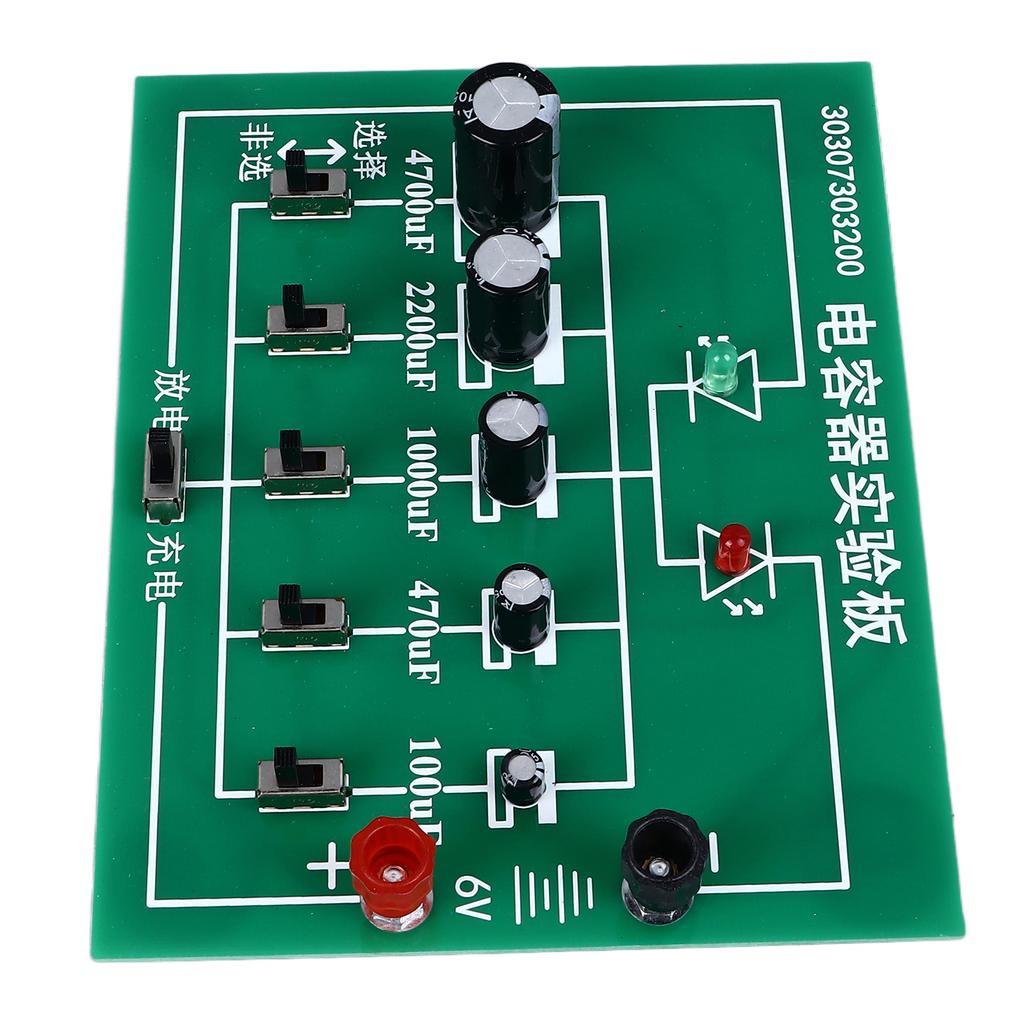 Kondensator-Experimentierplatine Lade- und Entlade-Demonstrationsplatine für den Unterricht im Klassenzimmer