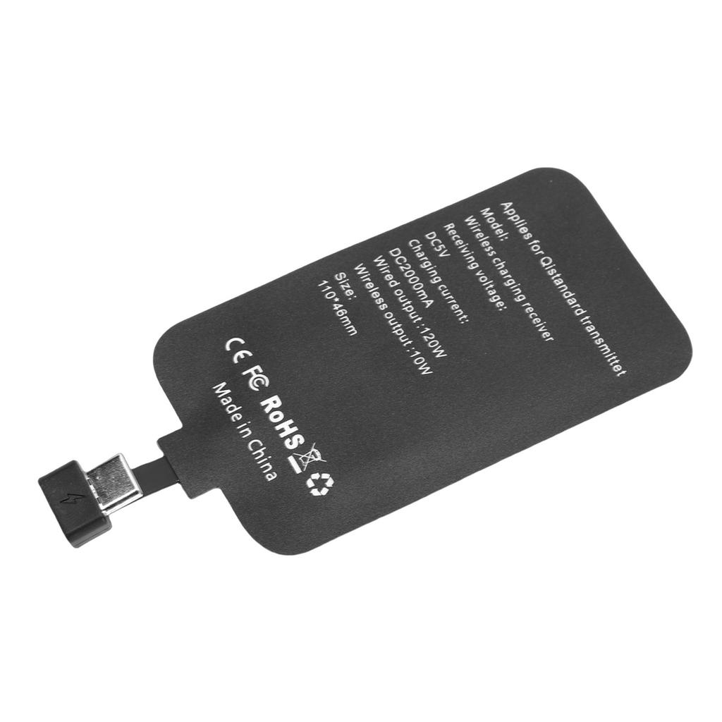 Wireless Charging Receiver Adapter Fit for Samsung Galaxy Phone USB Type C Ultra Thin Wireless Charger Receiver Module