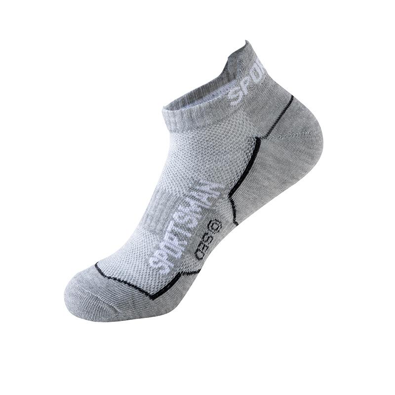 Men's Breathable Mesh Summer Socks - Casual Sports Style in Black, White, and Gray.