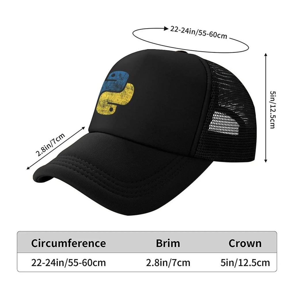 Python Logo Programming Language Baseball Cap Bobble Hat Tactical Cap Fishing Cap Sailor for Unisex Hats For Women Unisexs
