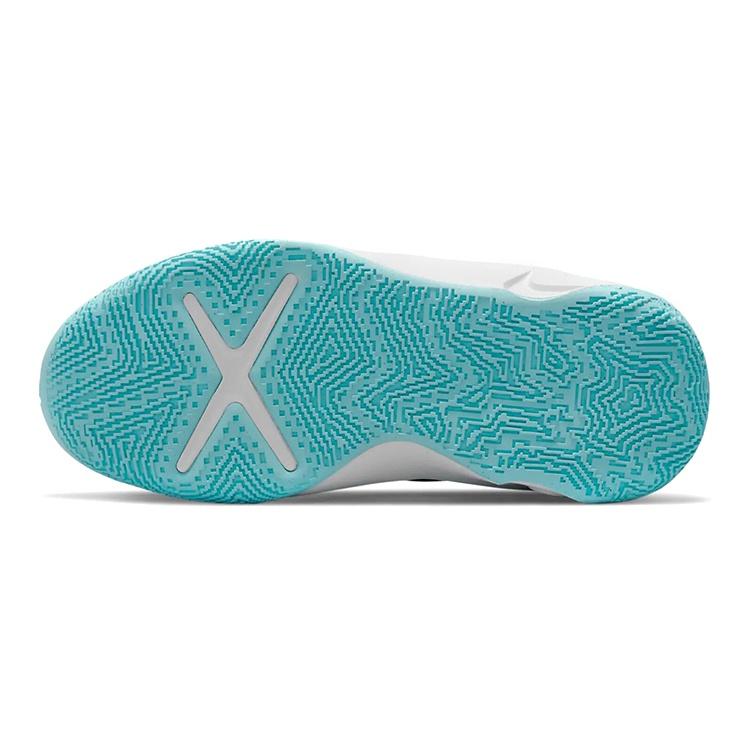 (GS) Nike Team Hustle D 10 FlyEase White/Blue Kids' DD7303-102