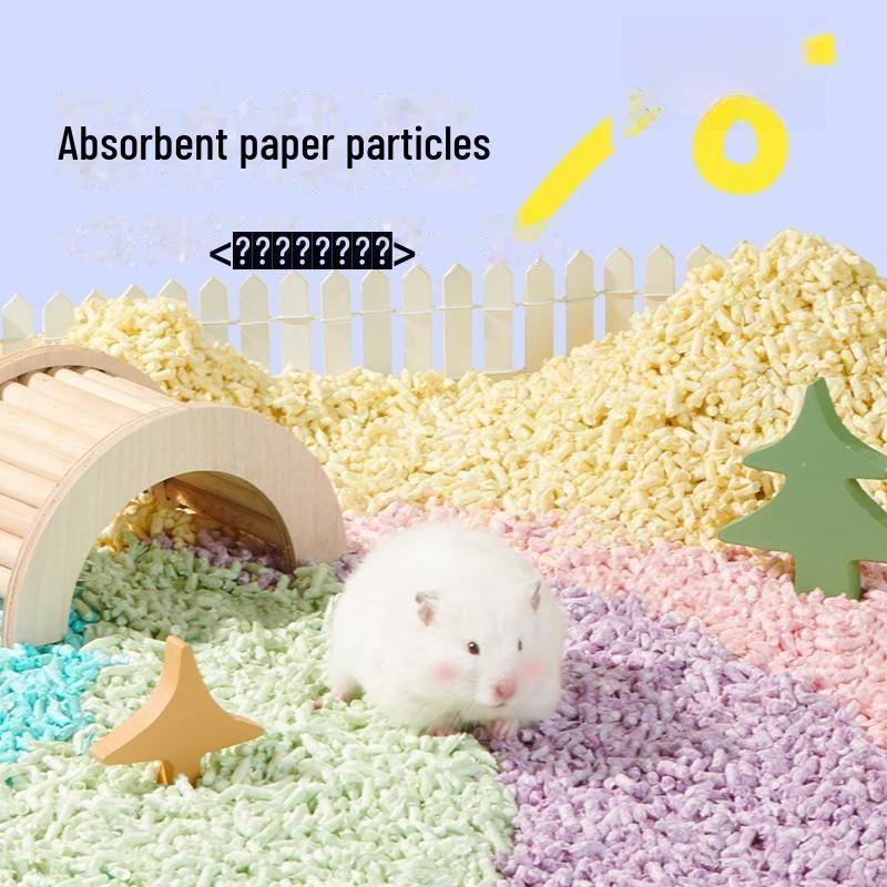 Rainbow Paper Pellets: Low-Dust, Water-Absorbing Hamster Bedding & Deodorant