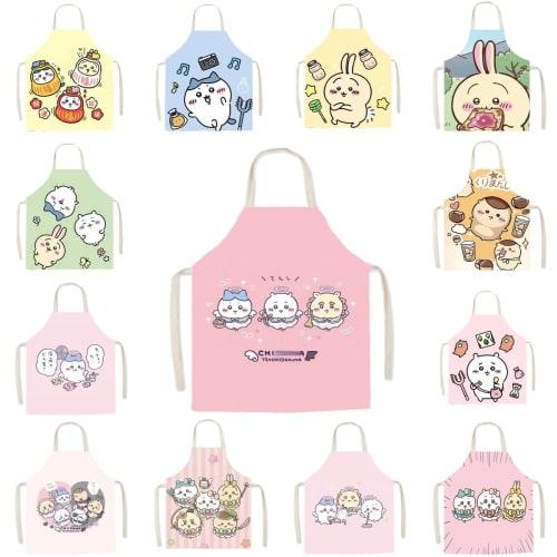 

JXTUECWX Chiikawa Character Apron, for Adults and Children, Cooking, Oil Stain Prevention, Kitchen Utensils, Chiikawa Hachiware Rabbit, Simple Design,