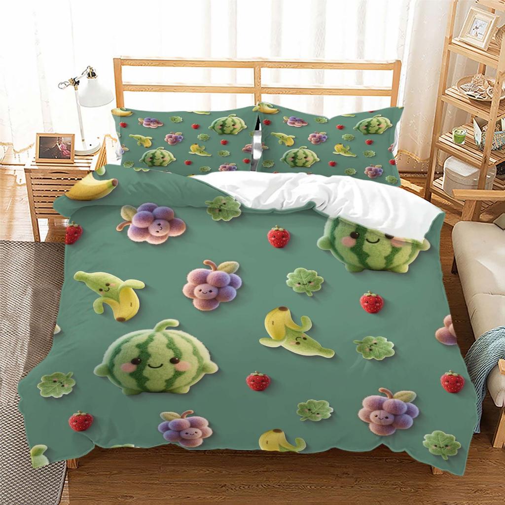 Cartoon Three-Dimensional Series Digital Printing Three-Piece Bedding Kit Bedding Kit