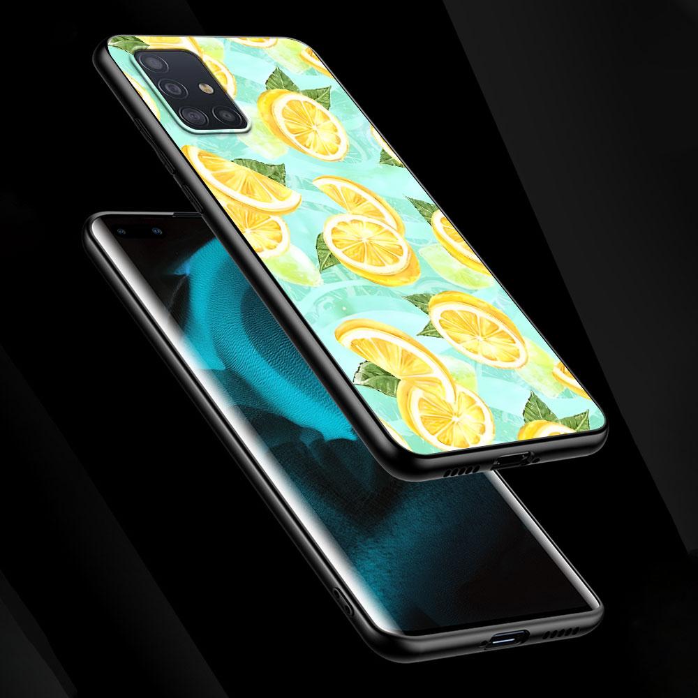 Summer Fruits Lemon Case for Samsung Galaxy A51 A53 A54 A31 A52 A12 A13 A21s A22 A32 A11 A22 A33 A41 A52s A73 TPU Phone Cover