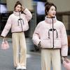 Women's loose small cotton-padded clothes in the stand-up collar, short styles in winter, thickened new bread cotton-padded jackets.