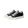 2026 Spring Warrior Low-Top Canvas Shoes: Black & White Casual Sneakers for Men & Women with Thick Soles