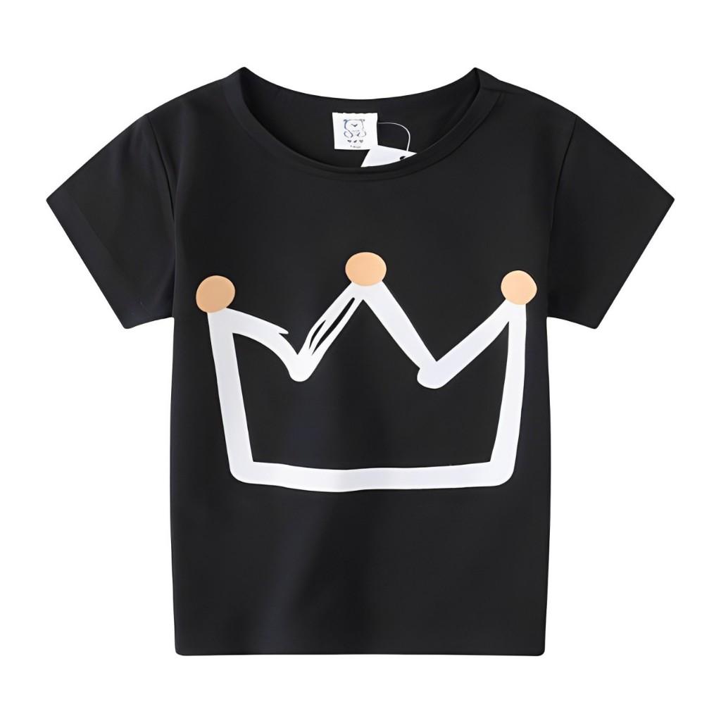 T-shirt Girl Boy Cute Pattern Printed Short Sleeved Shirt