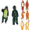 Entzückender Tier-Flanellpyjama für Kinder mit gemütlichem Onesie-Schlafanzug mit Taschen