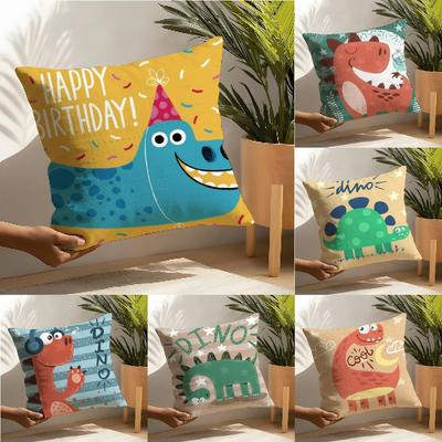 Cute Cartoon Dinosaur Pillow Case Home Living Room Decoration Linen Pillow Cases Cushion Cover