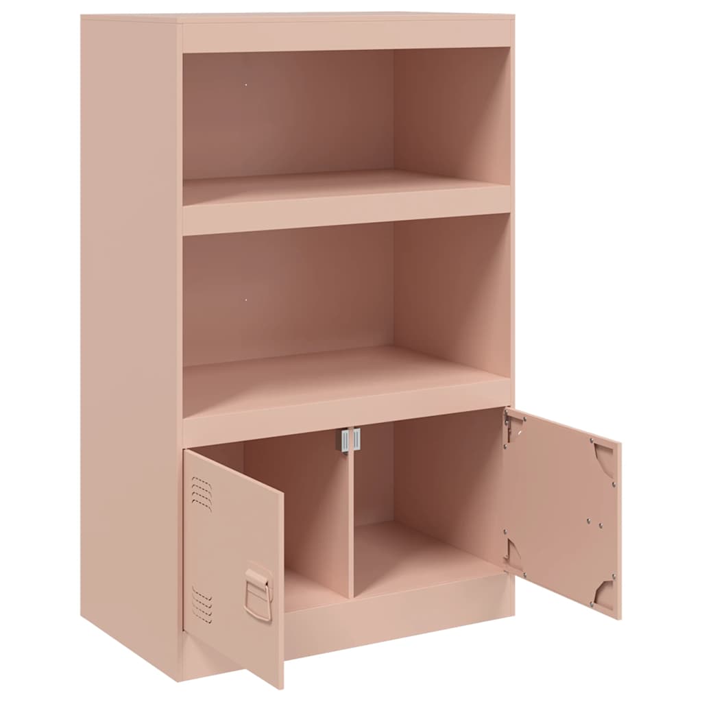 Sideboard Pink 67x39x107 Cm Steel