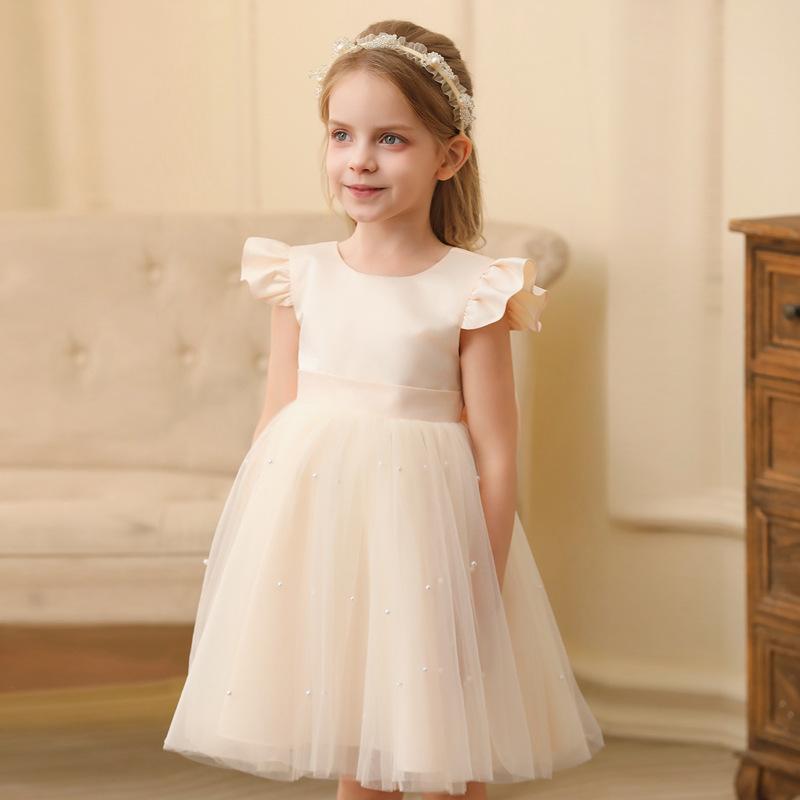 Little Girls Puffy Princess Dress Kids Party Wedding Flower Girl Tutu Dress