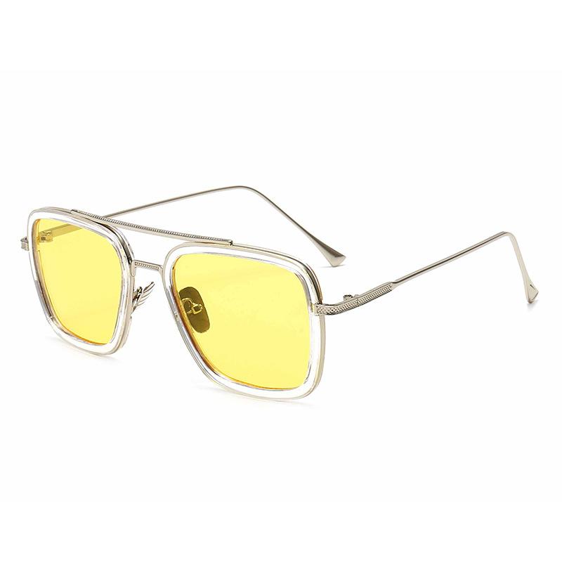 Mens Trendy Metal Sunglasses Fashion Square Frame Vintage Luxury Designer Sun Glasses Womens Cartier Style Gafas