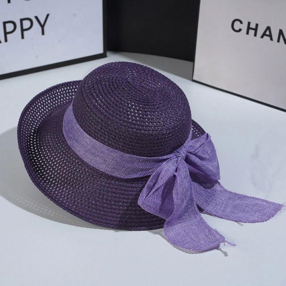 1Pcs Foldable Women Hat Vintage Casual Straw Cap Durable Summer Sun Hat for Outdoor Travel Beach