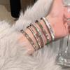 Starry Sky Women's Titanium Steel Bracelet - Non-Fading, Versatile, Full Diamond Stainless Steel, High-End Silver Fashion Accessory