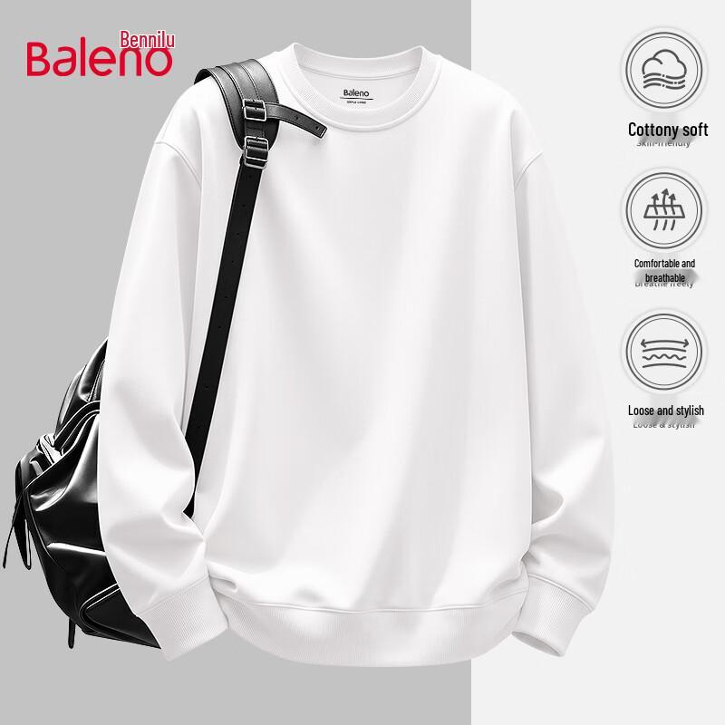 Baleno Men's Oversized Crewneck Pullover Sweatshirt