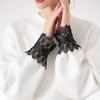 Women Fake Sleeved Wrist Cuffs Removable Lace Ruffled Wedding Dress False Sleeves Wristband