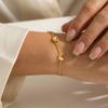 Edelstahl Schmetterling Charm Armband für Damen Zierlich Anlaufgeschützt Wasserdicht Schmuck