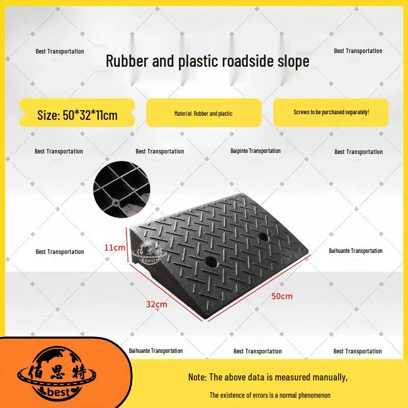 Household Rubber Threshold Ramp for Curbs and Slopes: Car and Road Edge Climbing Pad
