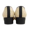 Chanel Excellent Condition Matelasse Leather Pumps for Women, Beige and Black, Size 37 1/2, G32771 Shoes 37.5 Beige / blackUsed