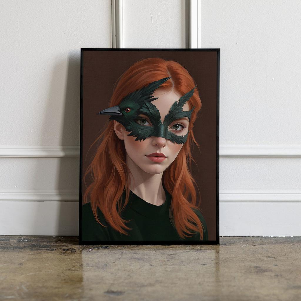 Poster Portrait Mask Bird