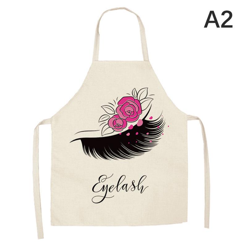 1PC Bronzing Eyelash Pattern Apron Eyelash Extension Tools Cotton Grafted False Eyelash Apron Cleaning Kitchen Apron Bib