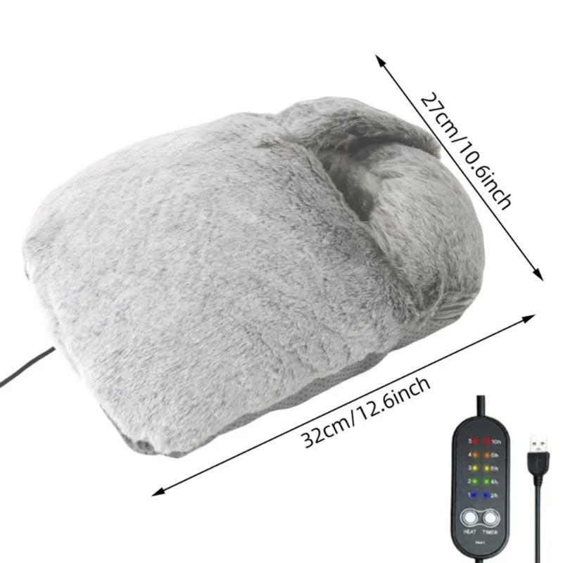 Electric Foot Warmers Soft Furry Overheat Protection USB Powered Ideal For Home Travel Cold Weather Foot Socks