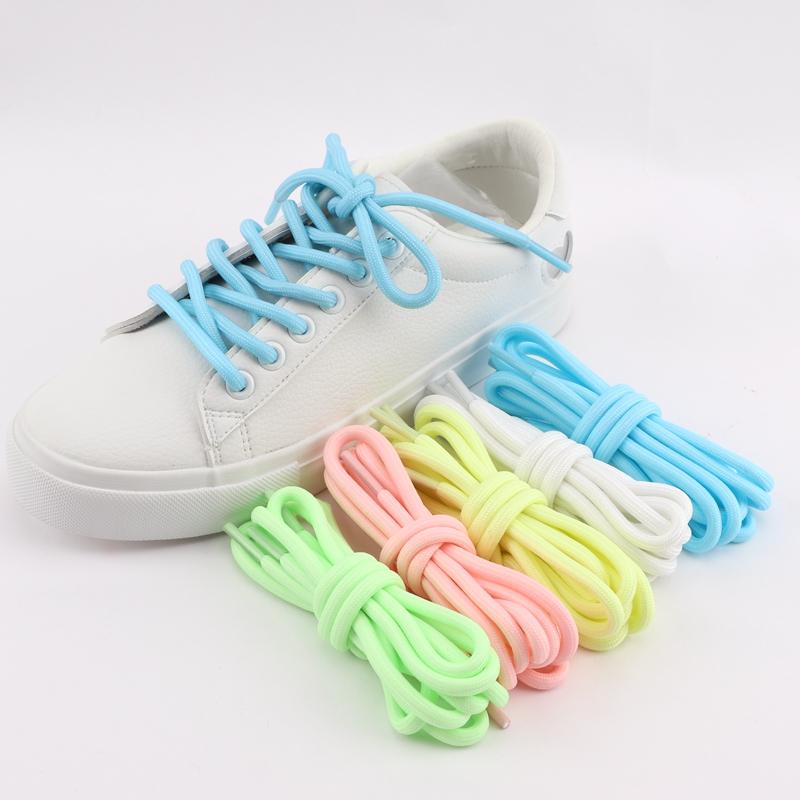 Round Luminous Shoelaces Glow In The Dark Night Color Fluorescent Shoelace Sports Canvas Shoelaces Adult children Shoe Laces
