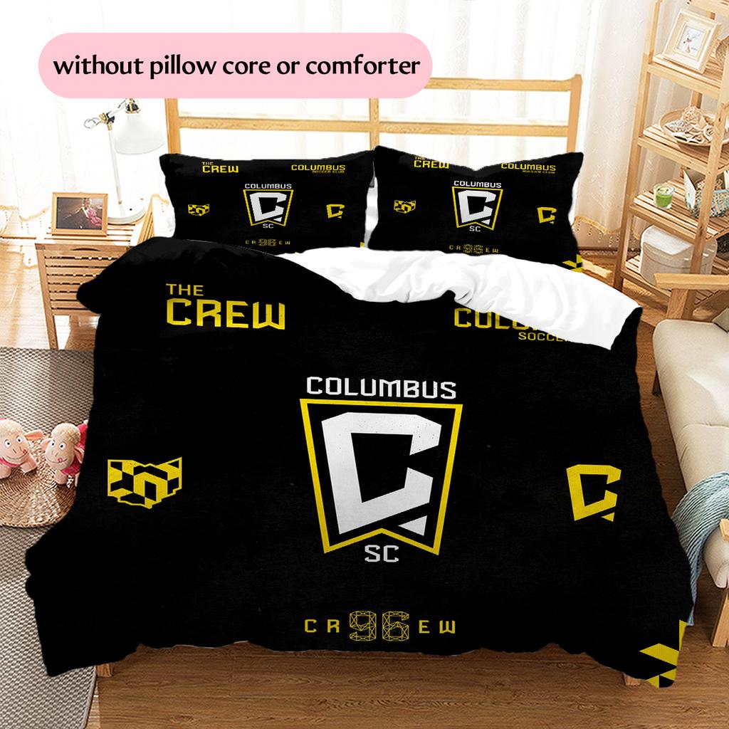 Columbus Crew  Pattern Bedding Quilt Set  Home Decoration  Gift (1 * Duvet Cover + 2 * Pillowcase  Without Core)