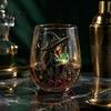 Bicchiere Stile Misterioso Tazza da Tè Vetro Strega Fantasy, Motivo Sfera di Cristallo Gotica per Regalo Creativo di Festa Vino Succo, 320ml Vintage Halloween