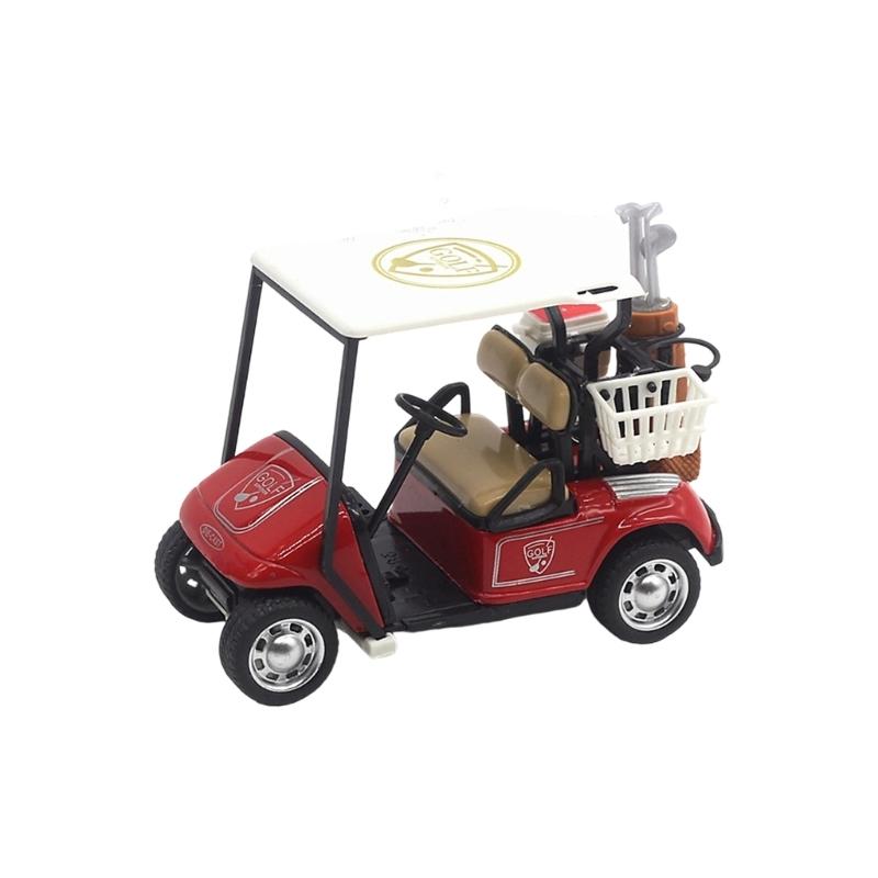1 36 Scale Golf Cart Model With Pull Back Action For Desktop Display And Collectible