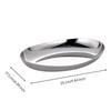 Three-Layer Steel Oval Dish Long-Lasting Polished Stainless Platter