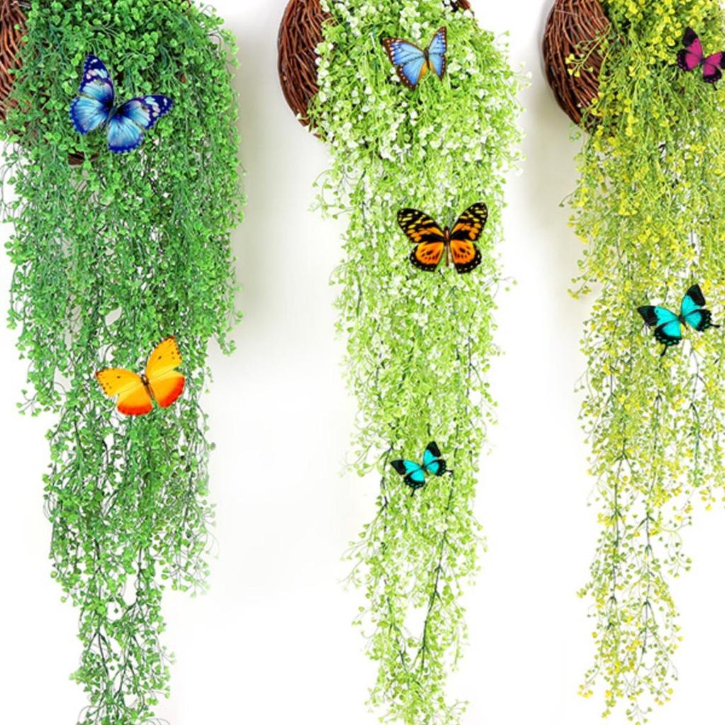 Golden Bell Willow Artificial Trailing Flower Vine for Indoor Wall Decoration