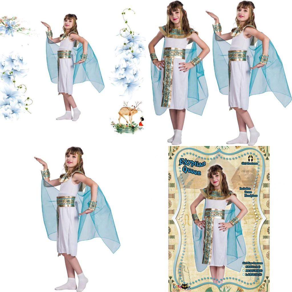 Purim Egyptian Queen Cosplay Costume For Girls Halloween Role Play With Polyester Fabric For Themed Parties