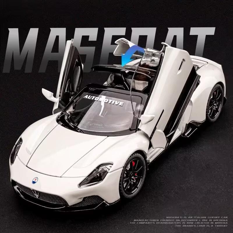 1/24 Maserati MC20 Cabrio Alloy Track Racing Car Model Diecast Metal Sports Car Vehicles Model Sound and Light Children Toy Gift