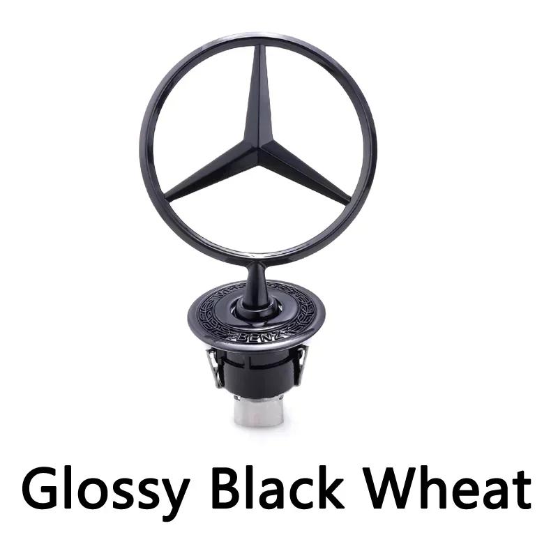 1pcs 44mm 57mm 74mm Metal For Mercedes Benz Front Hood Bonnet Head GLA GLB GLC GLE E200 E260 E300 Car Badge Emblem Accessories