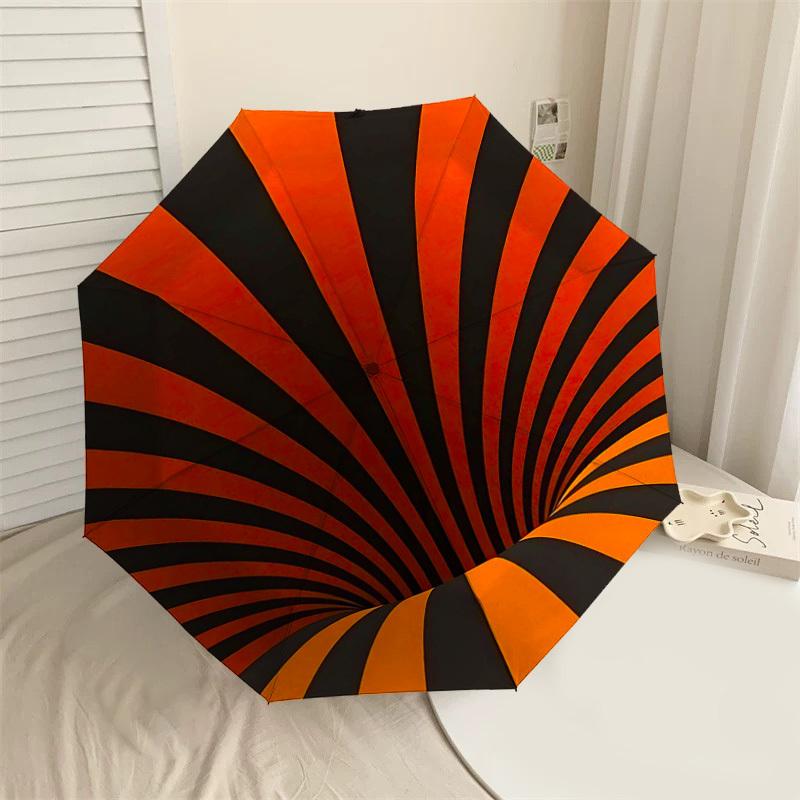 

1PC Stripes Pattern Umbrella-8-Rib Reinforced, Automatic Open, Lightweight & Durable, Cute Fashion Accessory for Outdoor-Y0318